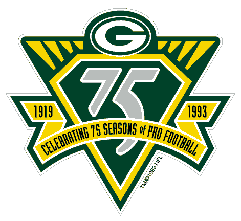 Green Bay Packers 1993 Anniversary Logo iron on paper